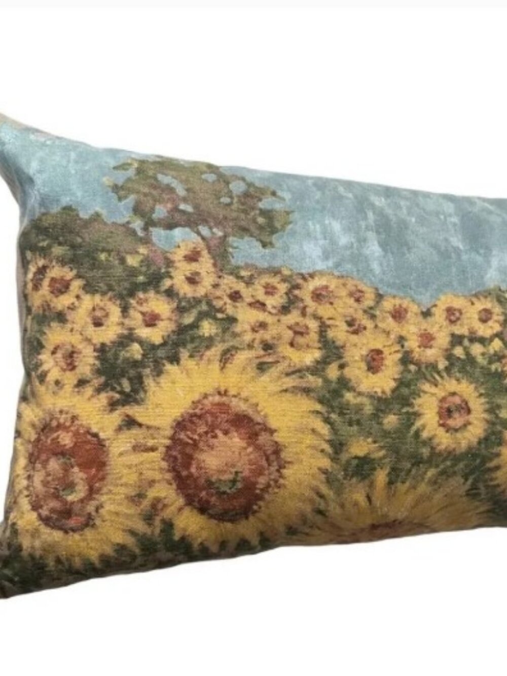 Pottery Barn Painted Sunflower Lumbar Pillow Cover 16" x 26" Fall Floral  🌻 - Picture 2 of 10